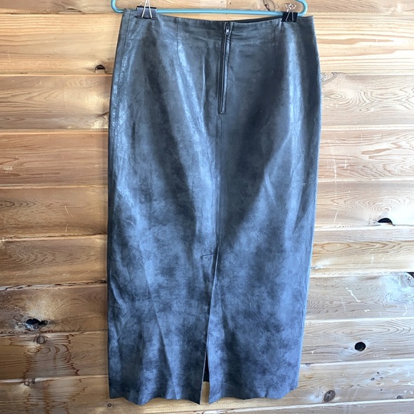 DANIER LEATHER MAXI SKIRT - Picture 4 of 4